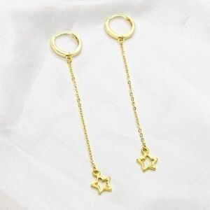 Chain Earrings with Star Charm
